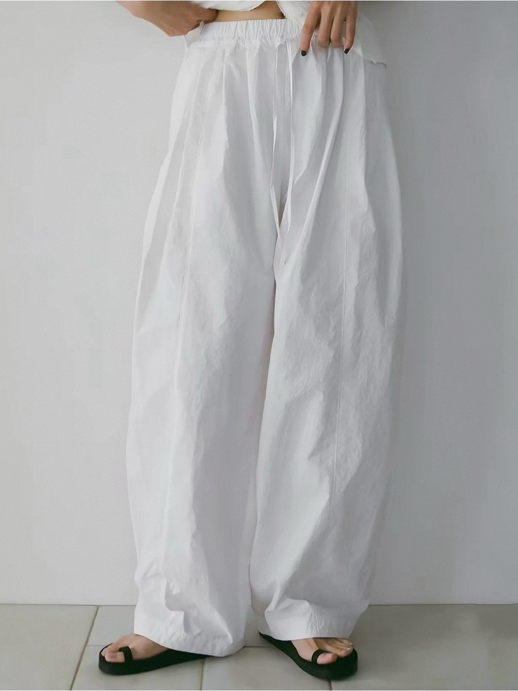 Nwt Relaxed Drawstring Pants - White